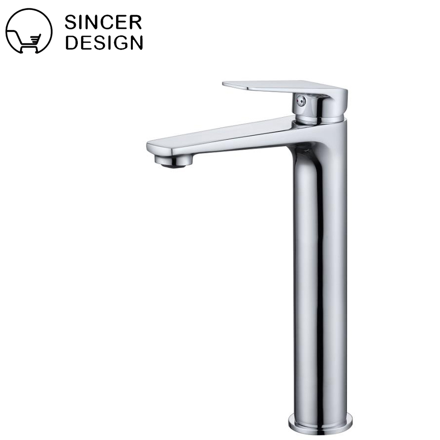 Stainless Steel Cold and Hot Water Faucet, European Style Black/Silver Countertop Basin Faucet, Bathroom Basin Faucet