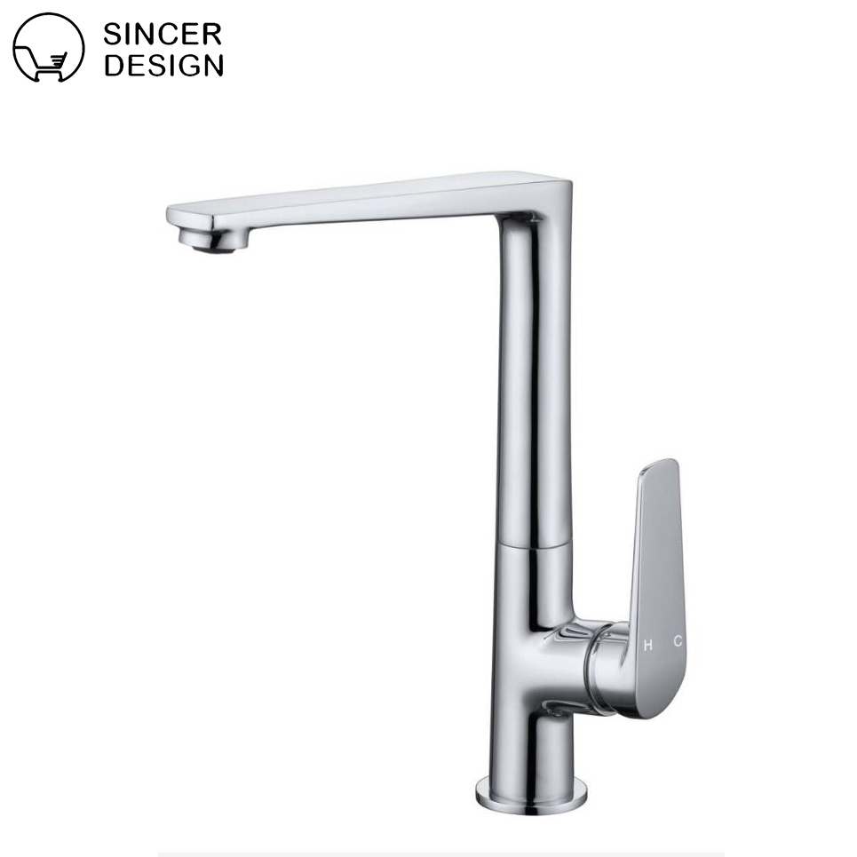 Stainless Steel Cold and Hot Water Faucet, European Style Black/Silver Countertop Basin Faucet, Bathroom Basin Faucet