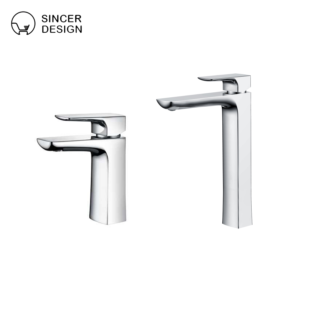 Solid Copper Single Hole Wash Basin Faucet Bathroom Hot and Cold Mixing Valve Face Basin Vanity Basin Single Cold Water Faucet
