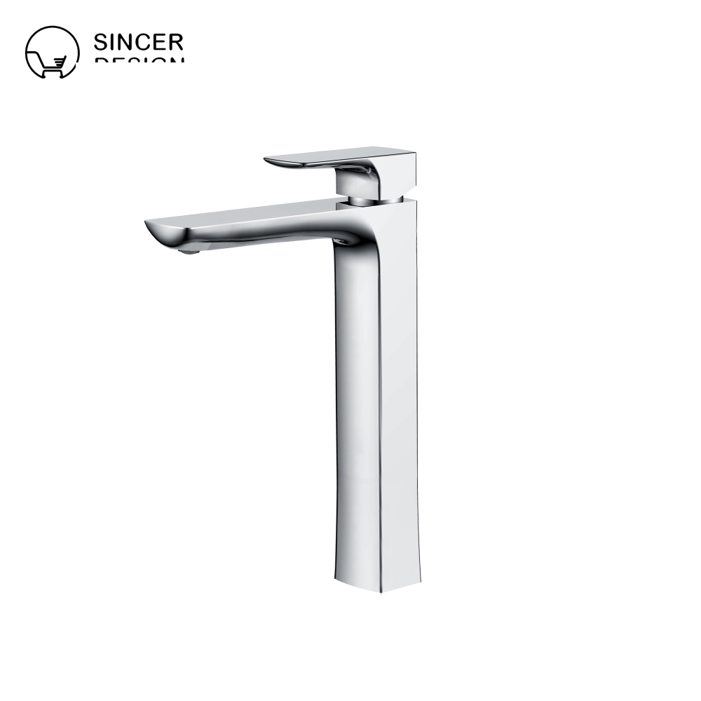 Solid Copper Single Hole Wash Basin Faucet Bathroom Hot and Cold Mixing Valve Face Basin Vanity Basin Single Cold Water Faucet