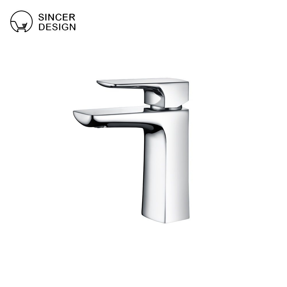 Solid Copper Single Hole Wash Basin Faucet Bathroom Hot and Cold Mixing Valve Face Basin Vanity Basin Single Cold Water Faucet