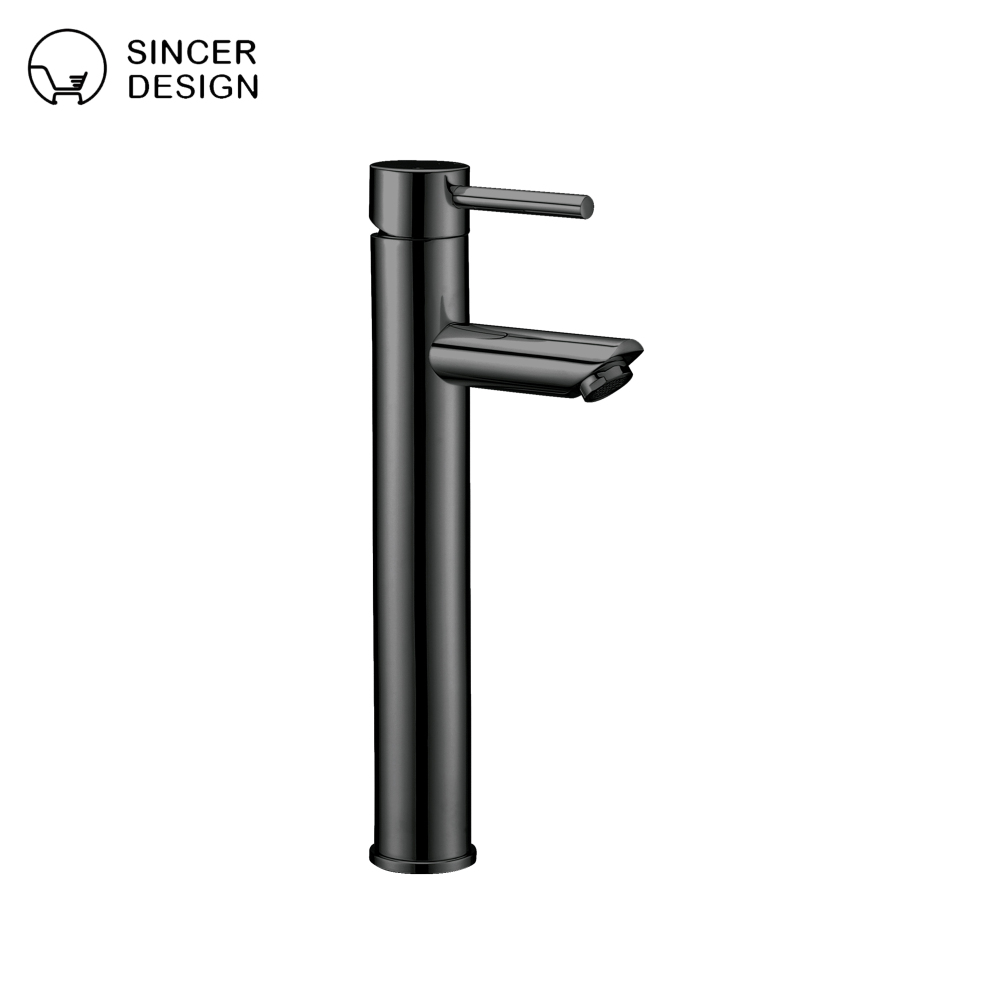 Stainless Steel Bathroom Sink with Hot and Cold Water Faucet, Basin, Hand Wash Basin, Black Washstand and Face Basin