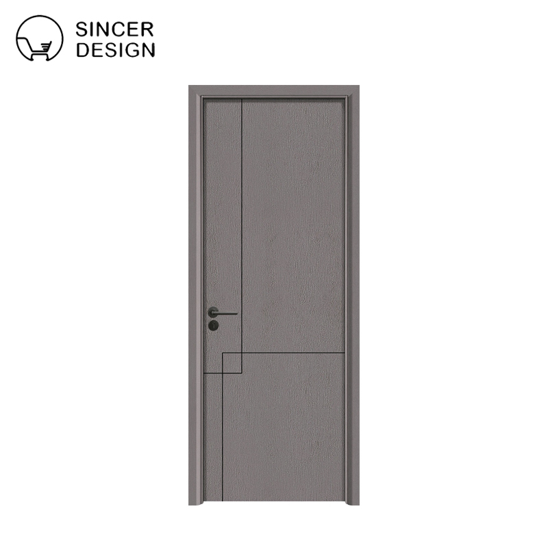 New Style Solid Wood Bedroom Door, Carbon Crystal Office Soundproof Hinged Interior Door, Paint-free Eco-friendly Composite Suite Wooden Door