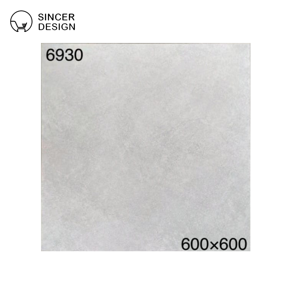 Full-body pure white porcelain tile 600x600 for living room floor tile, matte and soft light, milk white micro cement wall tile for bathroom