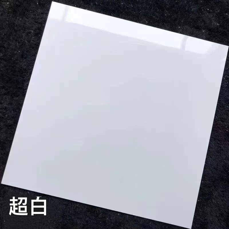Pure White Super White Ceramic Tile, Simple and Modern Full Glazed Living Room and Bedroom Floor Tile, 600x600mm Full-body Marble Ceramic Tile