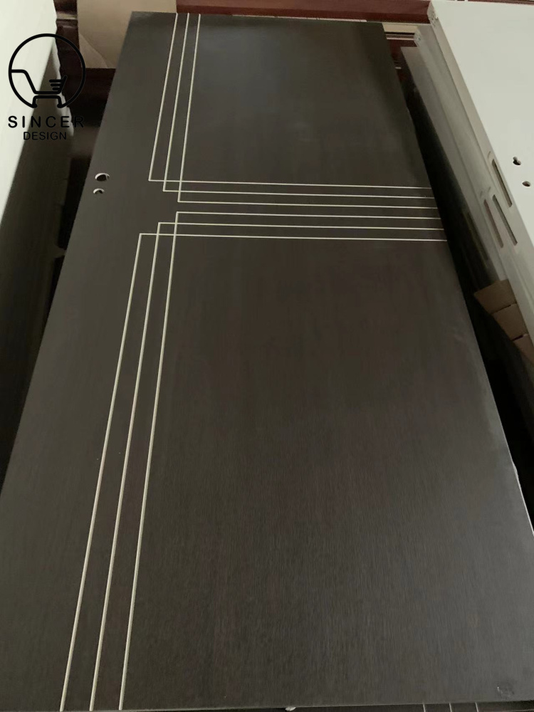 Wood-plastic Door Composite, White and Black Minimalist Design with Carbon Crystal and CPL, Eco-friendly Paint-free Interior Bedroom Door