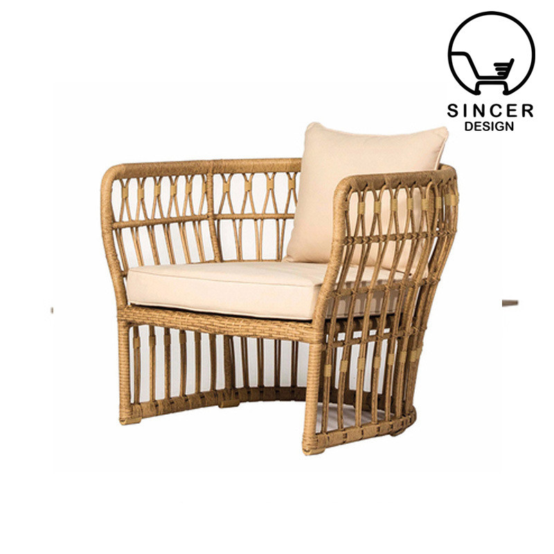 High Quality Outdoor Furniture Design Style Garden Patio Solid Wood Teak Durable Strong  Modern Sofa Chair
