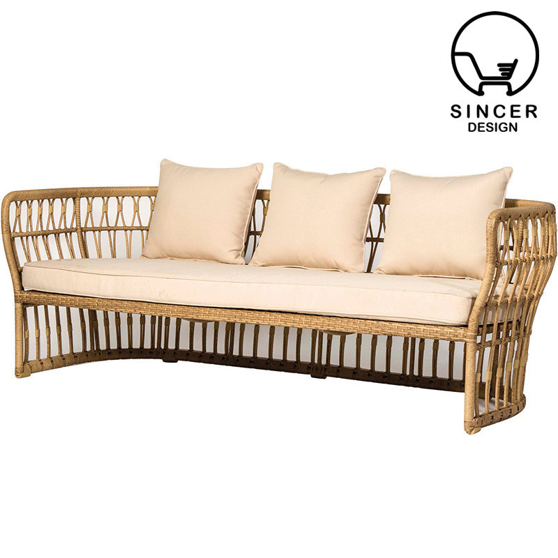 High Quality Outdoor Furniture Design Style Garden Patio Solid Wood Teak Durable Strong  Modern Sofa Chair