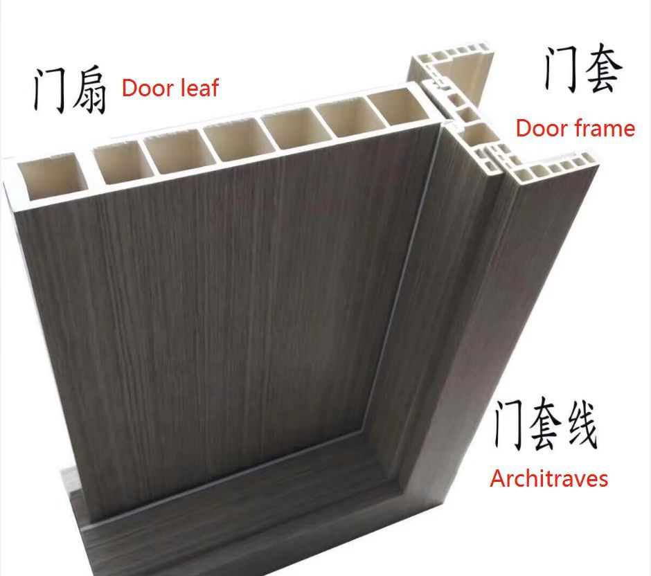 Wood-plastic Door Composite, White and Black Minimalist Design with Carbon Crystal and CPL, Eco-friendly Paint-free Interior Bedroom Door