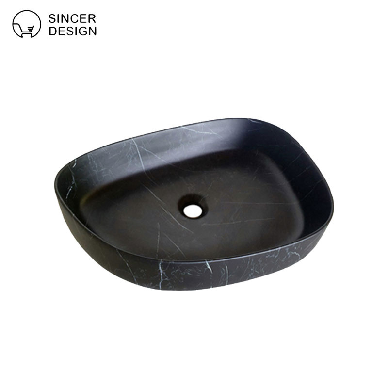 Matte countertop basin, frosted oval basin, bathroom sink, ceramic water basin