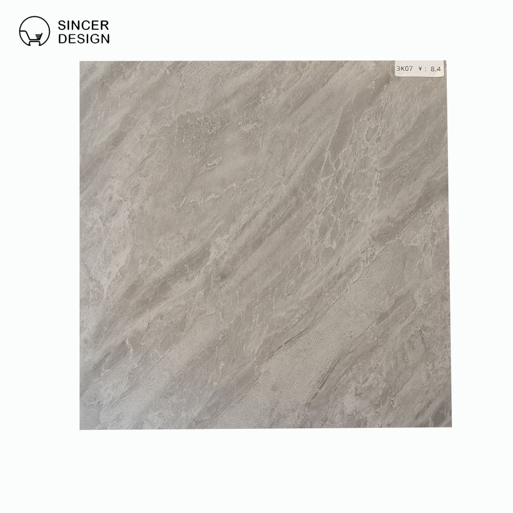 Warm Grey Marble Ceramic Tile for Living Room, Villa Lobby Wall and Floor Tile, Veined with Tight Joints, White Base Granite Slab Tile, Roman Grey