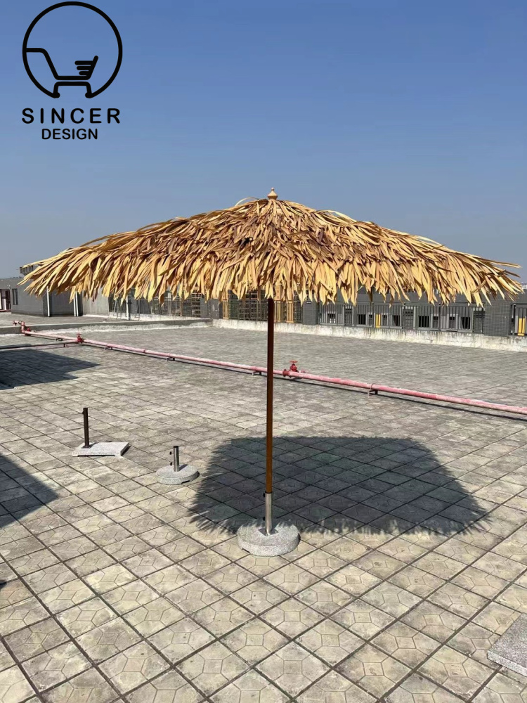 Eco-friendly Plastic Grass Thatch Roofing Chaume Leaf Straw Roof Artificial Synthetic Thatch Roofing