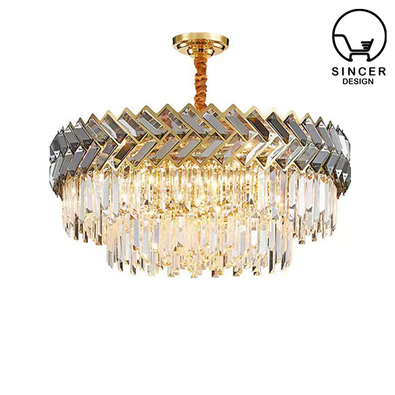 American Nordic Hotel Living Room Decor Ring Gold White Luxury Led ...