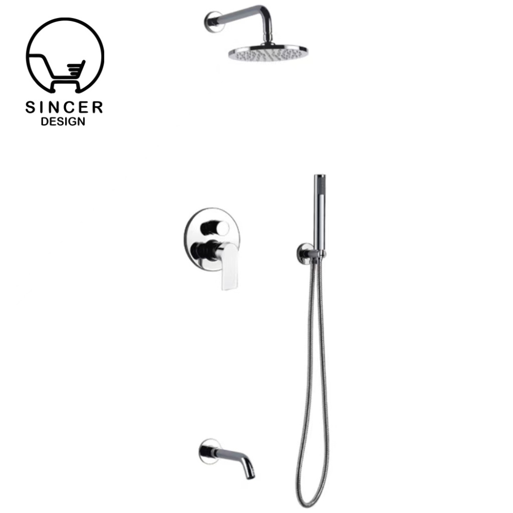 Modern Shower Set Rainfall Panel Shower Head Rainfall for Bathroom