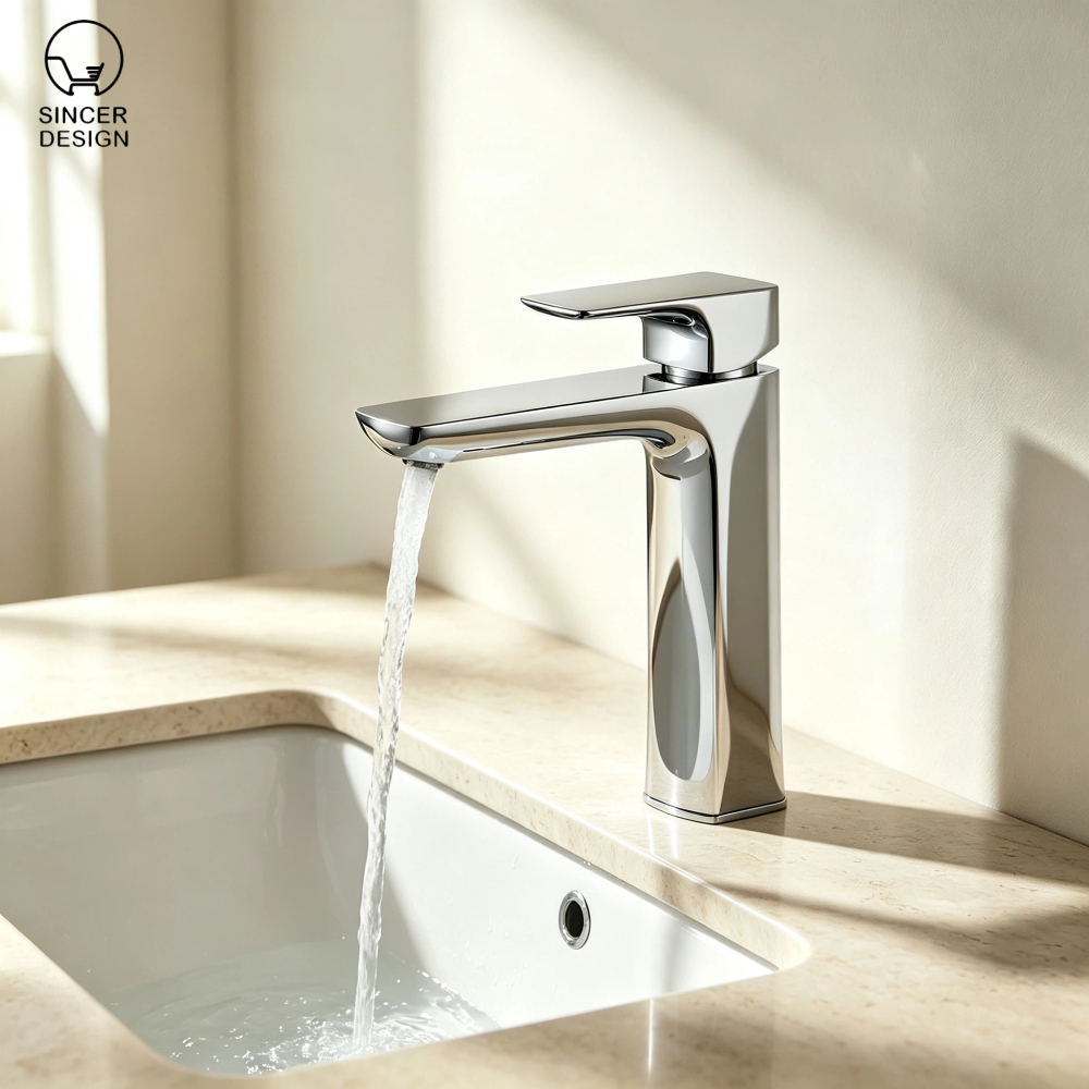 Single Lever Vanity Sink Mixer Tap for Countertop