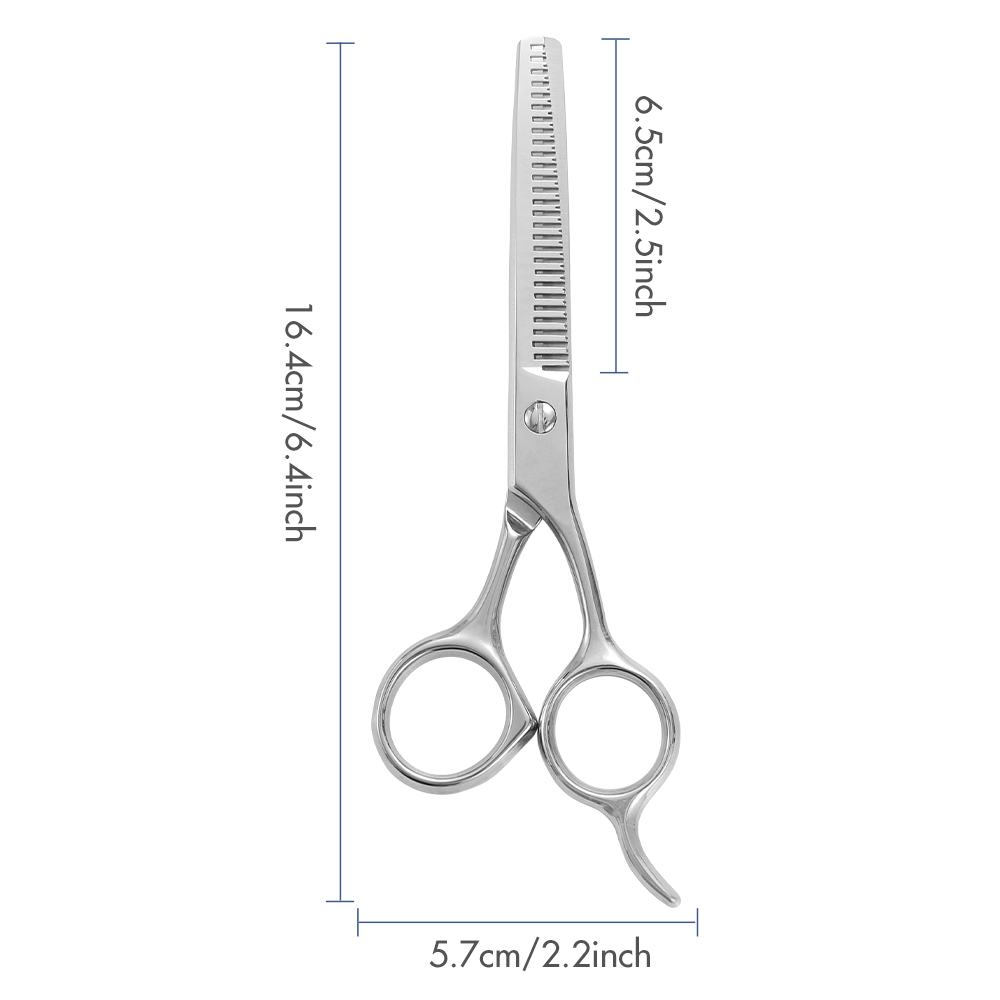 2 Pack 6.5” Hair Cutting Scissors Kit, Professional Barber Hairdressing Texture Haircut Thinning Shears Set Sharp Stainless Steel Blades for Women Men Grooming Trimming Home Salon