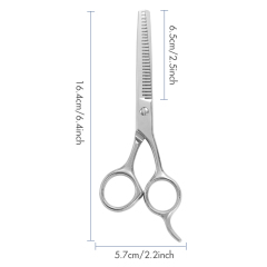 2 Pack 6.5” Hair Cutting Scissors Kit, Professional Barber Hairdressing Texture Haircut Thinning Shears Set Sharp Stainless Steel Blades for Women Men Grooming Trimming Home Salon