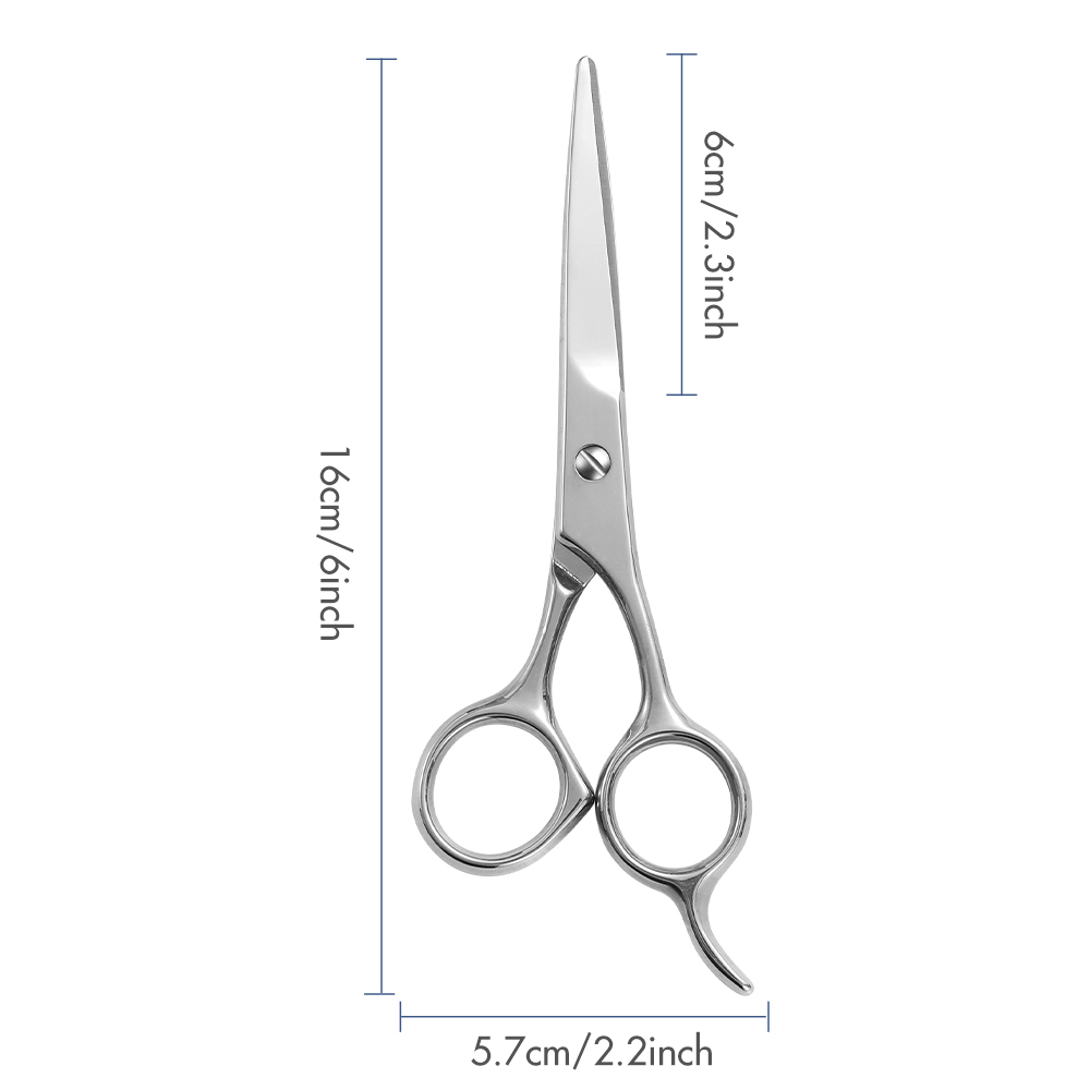 2 Pack 6.5” Hair Cutting Scissors Kit, Professional Barber Hairdressing Texture Haircut Thinning Shears Set Sharp Stainless Steel Blades for Women Men Grooming Trimming Home Salon