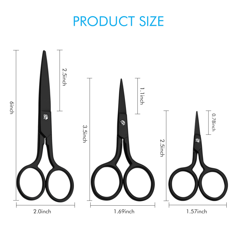 Small Embroidery Scissors: Small Sharp Scissors, Little Straight Stainless Steel Pointed Tip Precision Cutting Details Thread Yarn for Quilting Knitting Cross Stitch