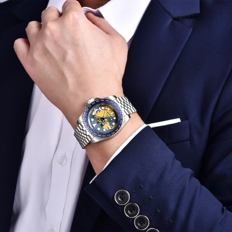 PAGANI DESIGN PD-1758 Japan Seiko NH34 GMT Men Mechanical Watch Luxury  Sapphire Glass 40mm Automatic Watch 10bar Waterproof Stainless luminous  Business Watch For Men