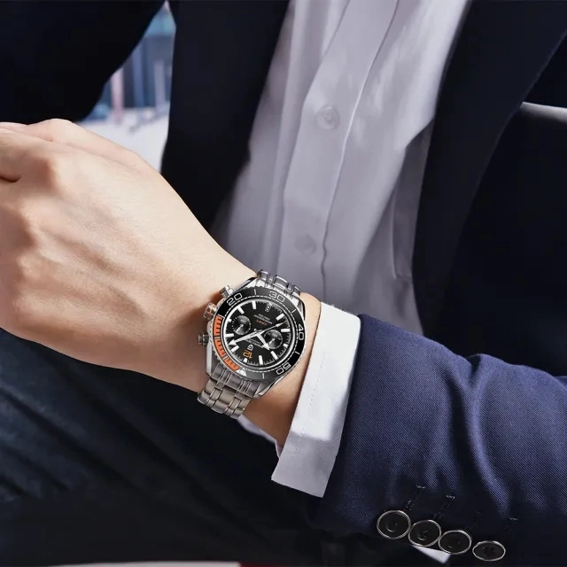 PAGANI Design Sports Chronograph Stainless Steel Men Quartz Sapphire Glass  Watch
