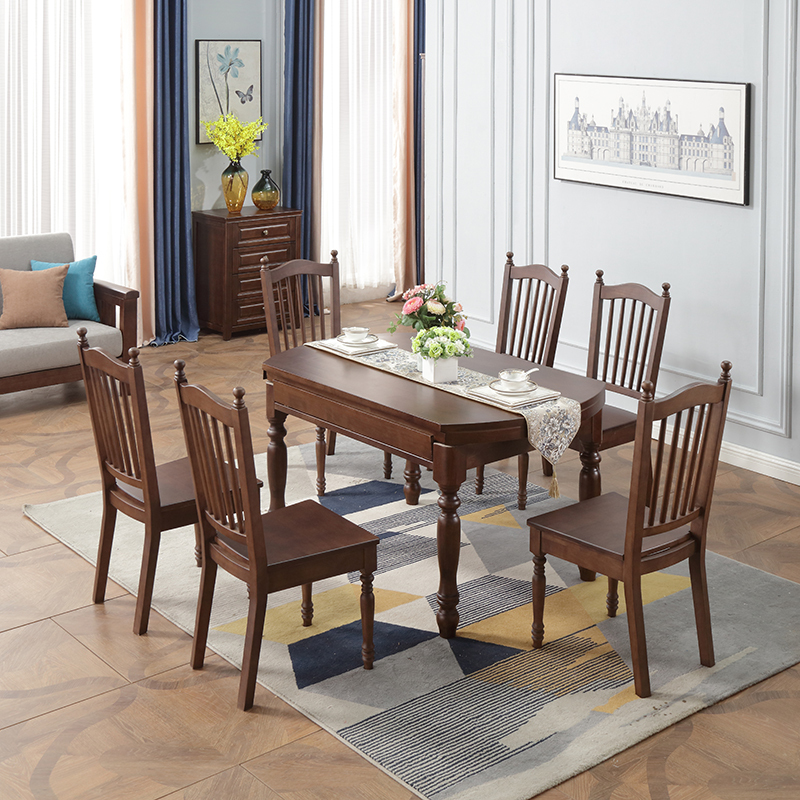 Wood Kitchen Dining Room Table Set Round Table with Special-Shaped Legs