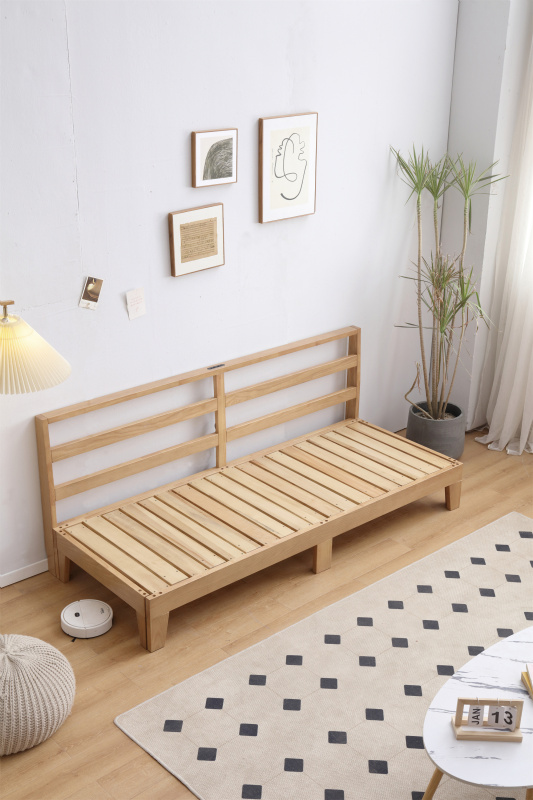 Ash Wood Solid Sofa Bed With Coushion BL5602