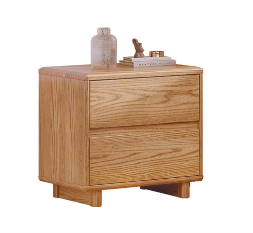 Ash Wood Nightstand Bedside Table