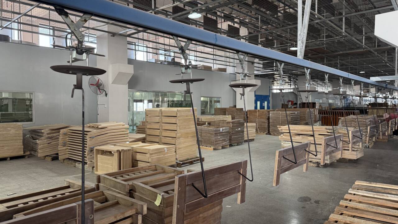 Our Advanced Furniture Finishing Line at TTY HOMES