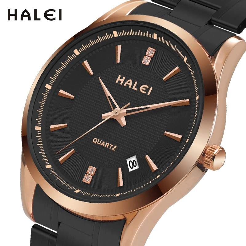 HALEI 569ML stainless steel watch for men and women