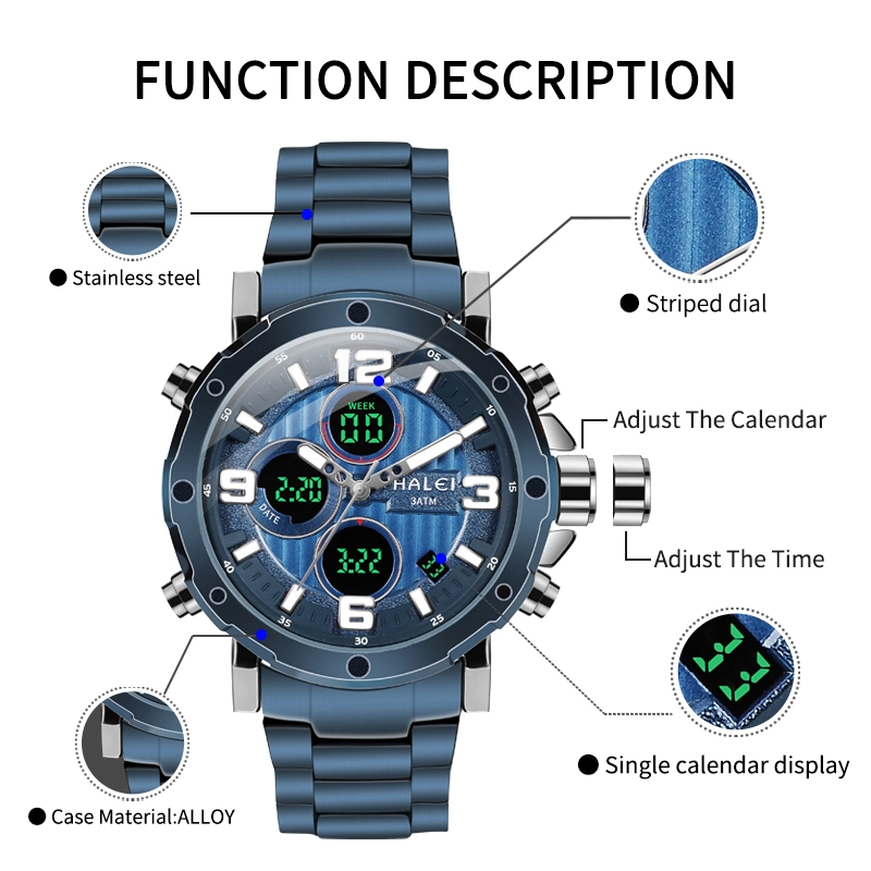 HALEI 1003M quartz watches luxury