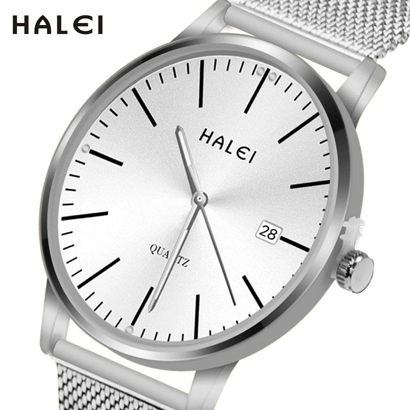 HALEI 8025ML mesh belt quartz watch