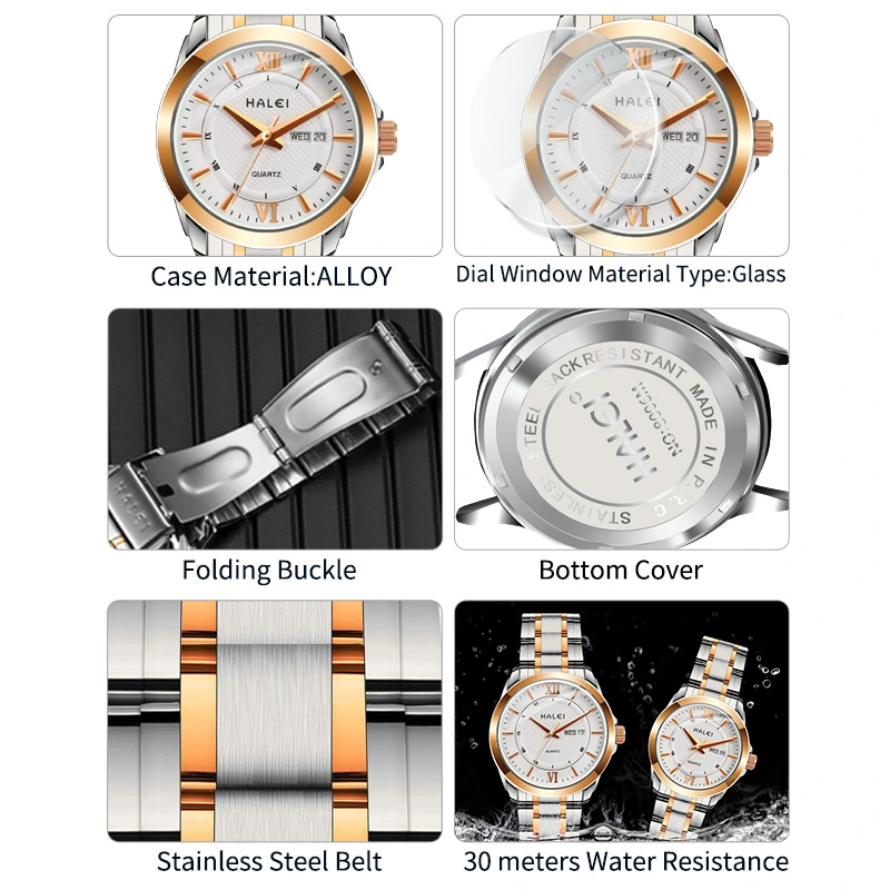 HALEI 8006ML quartz watches unisex