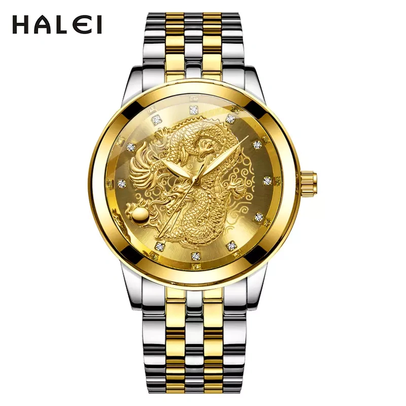 HALEI 4200ML Dragon and Phoenix Quartz Watch