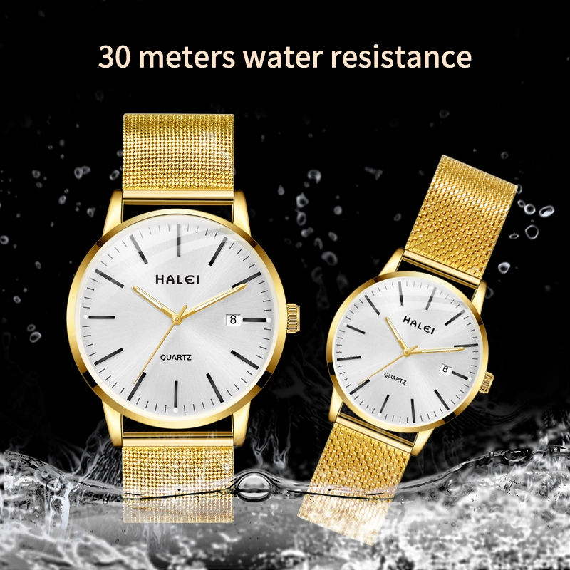 HALEI 8025ML mesh belt quartz watch