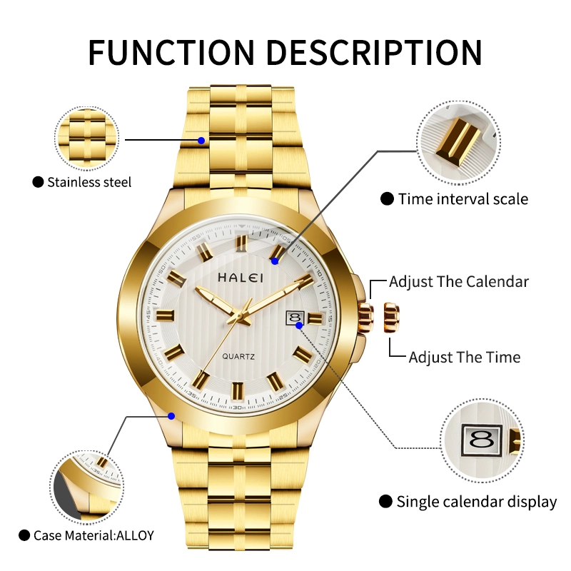 HALEI 8027ML luxury watches men women