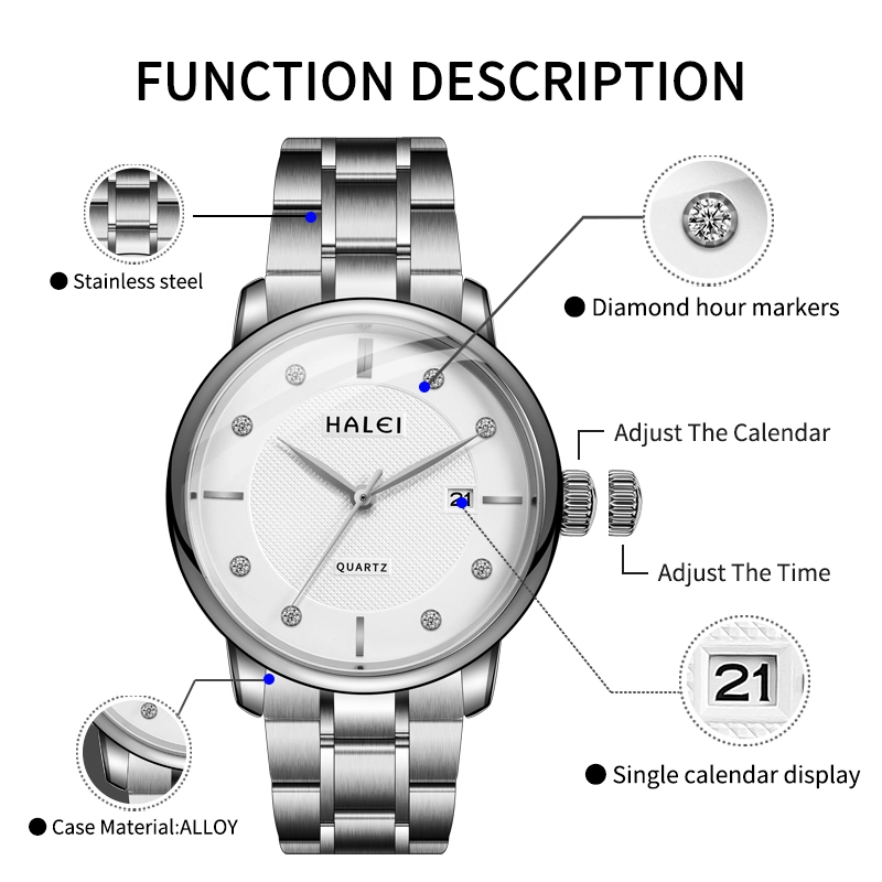 HALEI 6004M quartz men watch