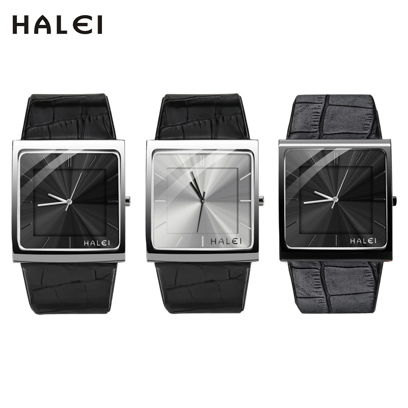 HALEI 485M leather watch for men