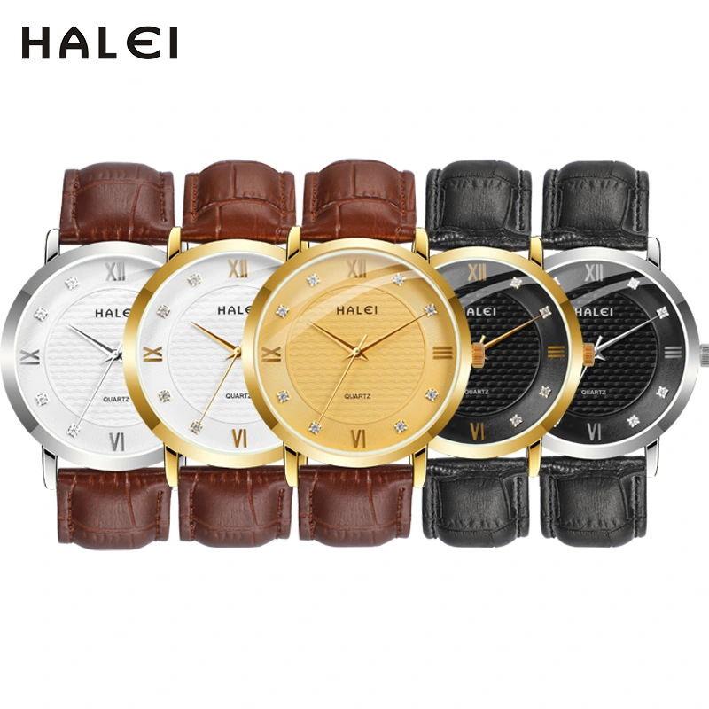 HALEI 545ML water proof leather watches