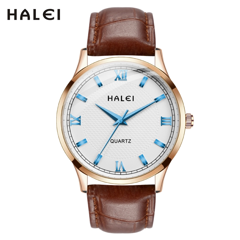 HALEI 518ML leather quartz watches