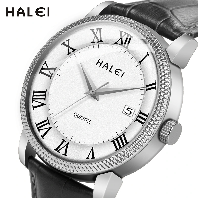 HALEI 525ML leather wrist watch
