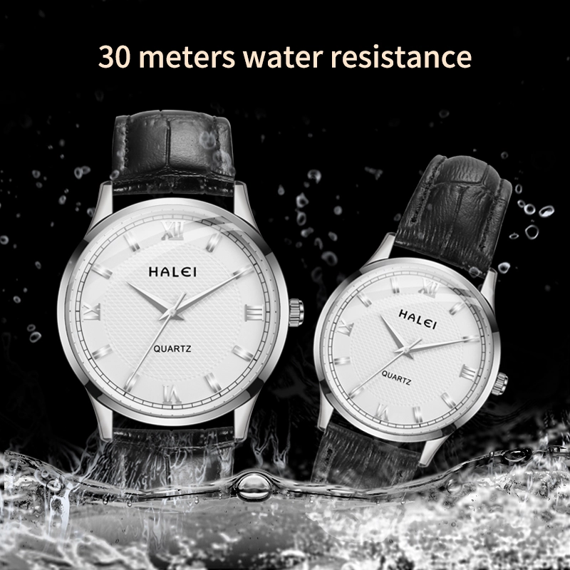 HALEI 518ML leather quartz watches
