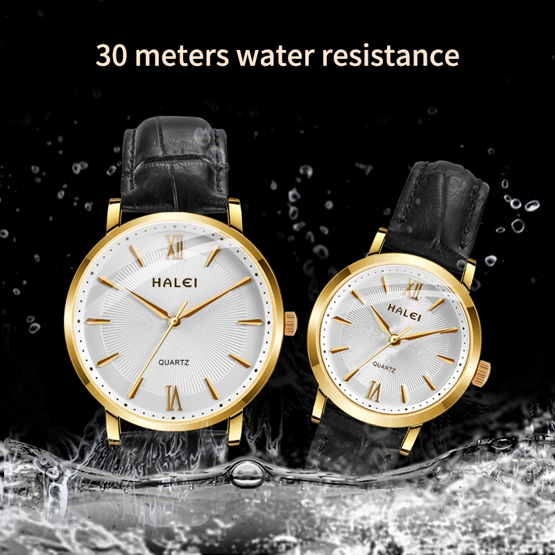 HALEI 546ML Unisex leather watches