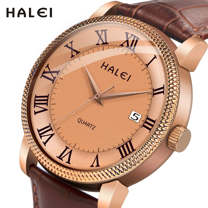HALEI 525ML leather wrist watch