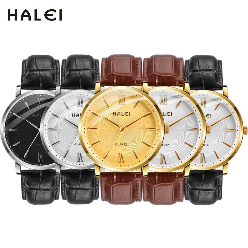HALEI 546ML Unisex leather watches