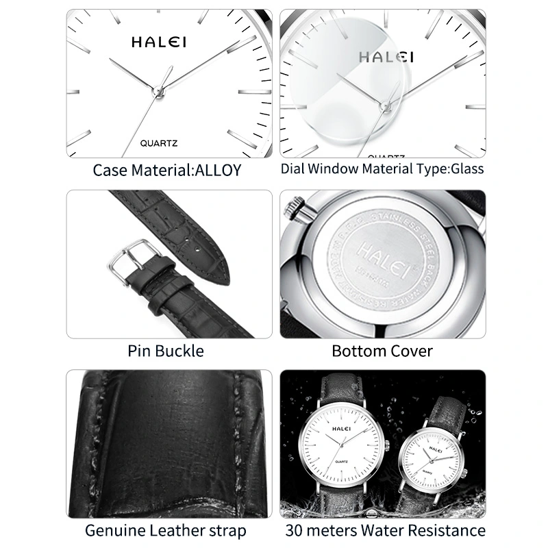 HALEI 541ML Fashion leather watch