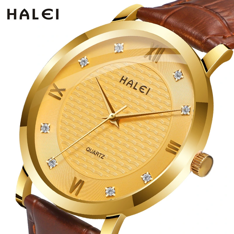 HALEI 545ML water proof leather watches