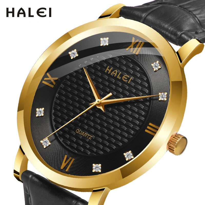 HALEI 545ML water proof leather watches