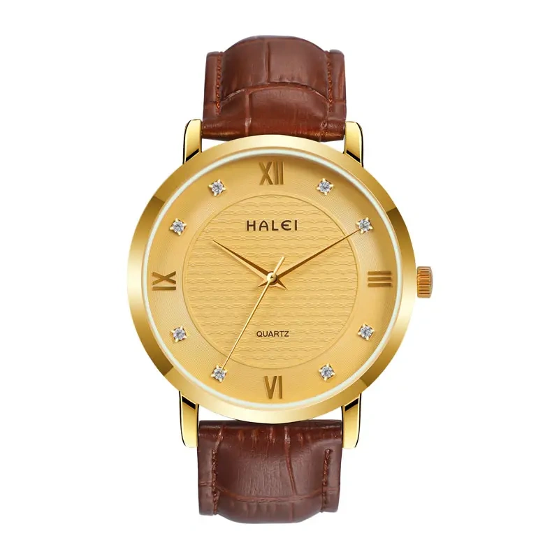 HALEI 545ML water proof leather watches