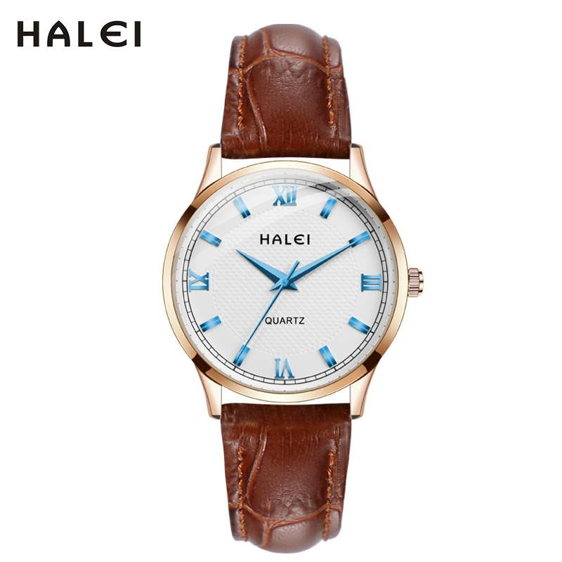 HALEI 518ML leather quartz watches